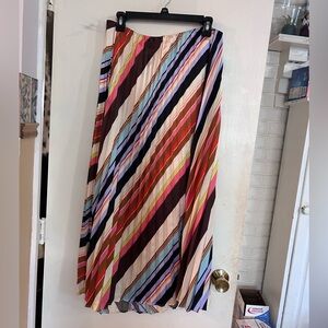 Vibrant Striped A-Line Skirt